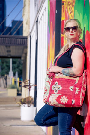 WS Vintage Kantha Bag - Asha Project Kantha - Saree - Handmade