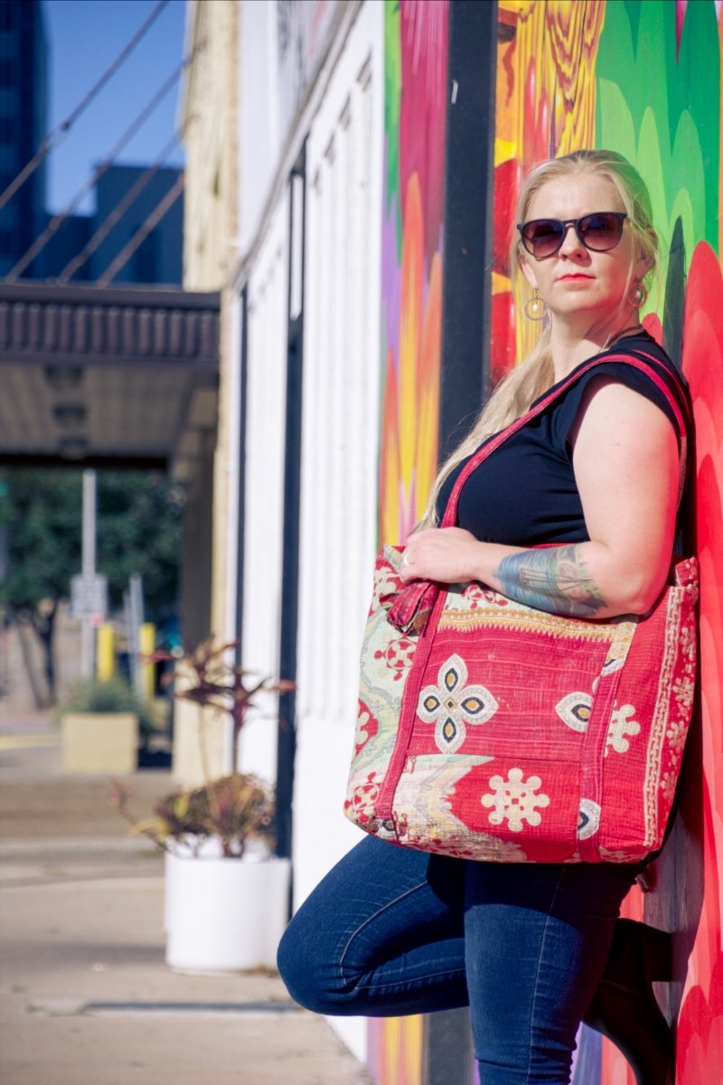 WS Vintage Kantha Bag - Asha Project Kantha - Saree - Handmade