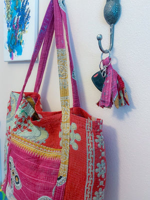 WS Vintage Kantha Bag - Asha Project Kantha - Saree - Handmade