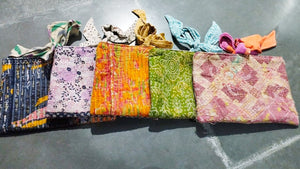 WS Vintage Kantha Book Sleeve - Asha Project Kantha - Saree - Handmade