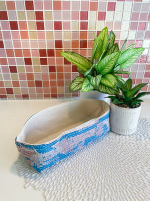 WS Vintage Kantha Bread Basket | Small - Asha Project Kantha - Saree - Handmade