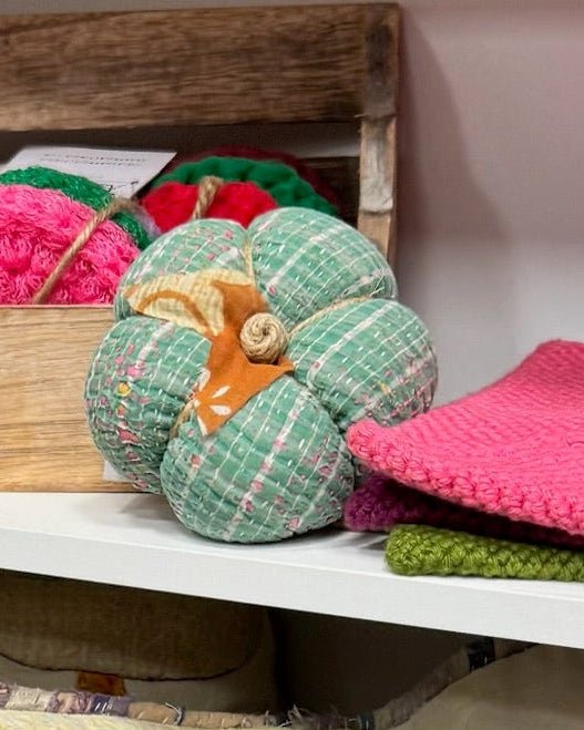 WS Vintage Kantha Pumpkin | Small - Asha Project Kantha-Saree-Handmade