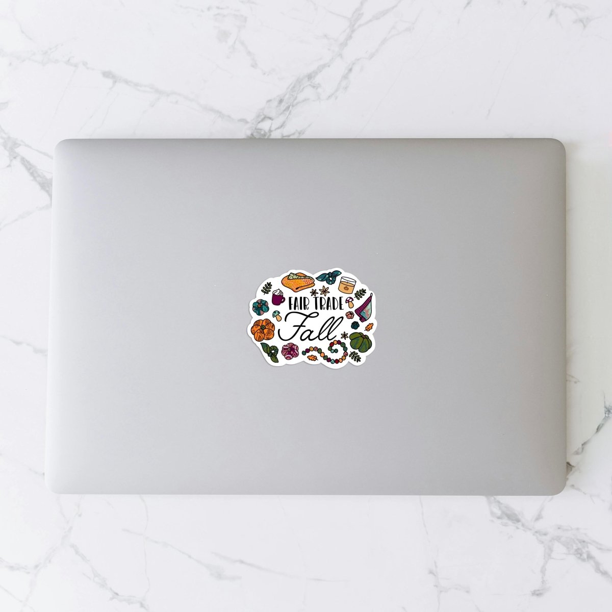 WS Vinyl Sticker | Fair Trade Fall | 2.8 x 2.2 in - Asha Project Kantha - Saree - Handmade