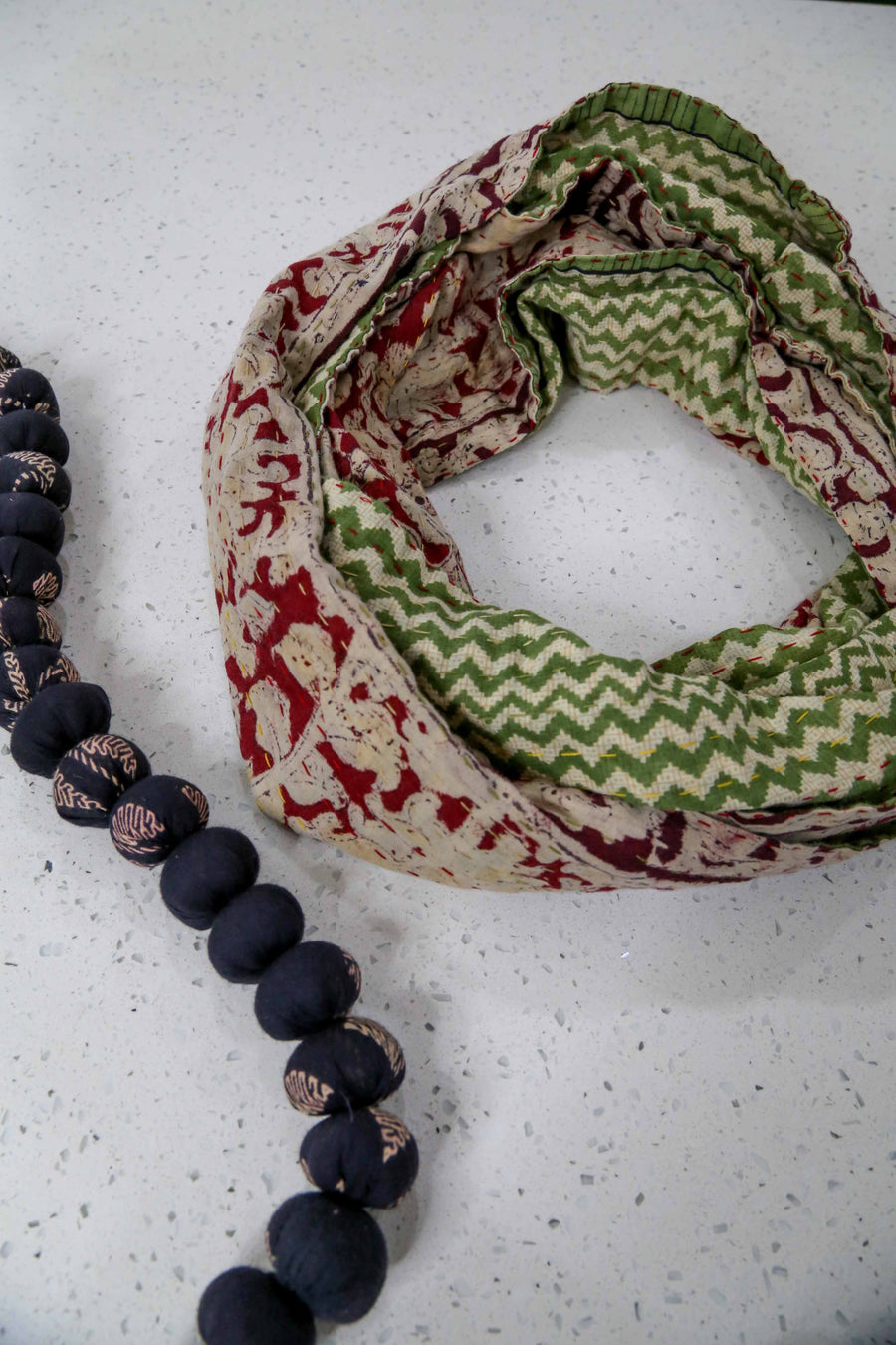 Kantha Infinity Scarf