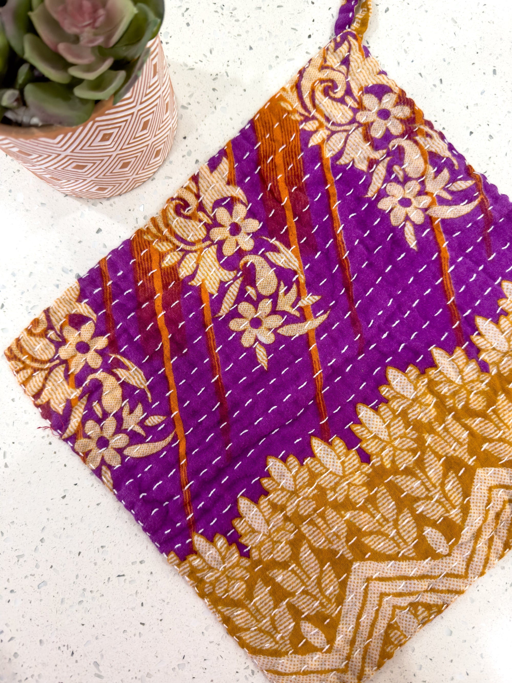 a close up of a cloth on a table