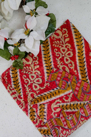 Mini Kantha Throw Blanket | Christmas