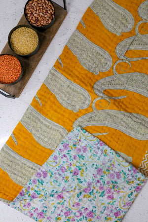 Kantha Throw Blanket