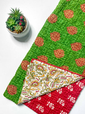 Kantha Throw Blanket | Christmas