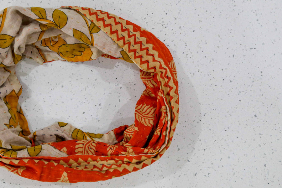 Kantha Infinity Scarf