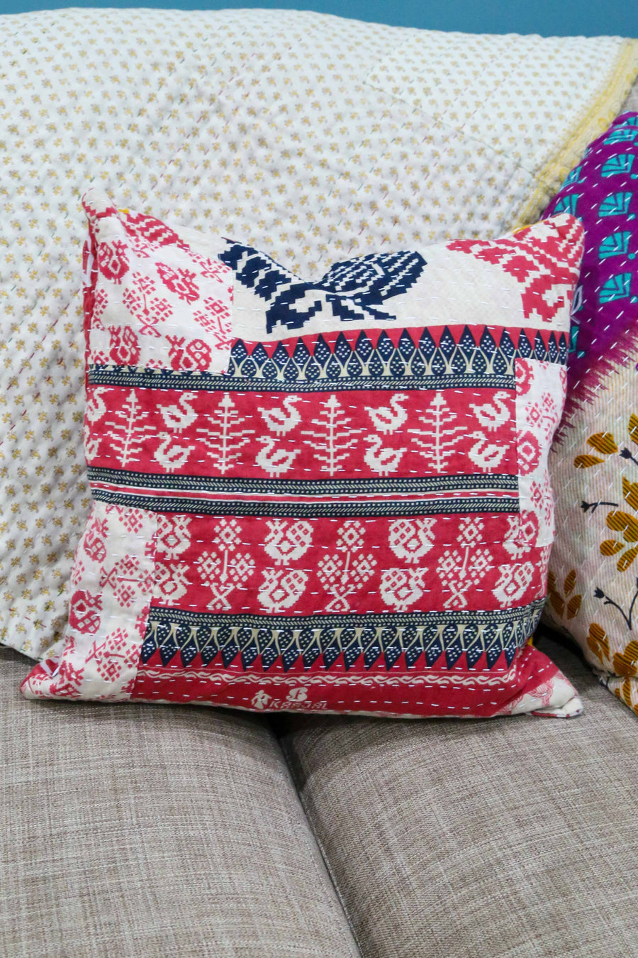 Kantha Pillow Cover