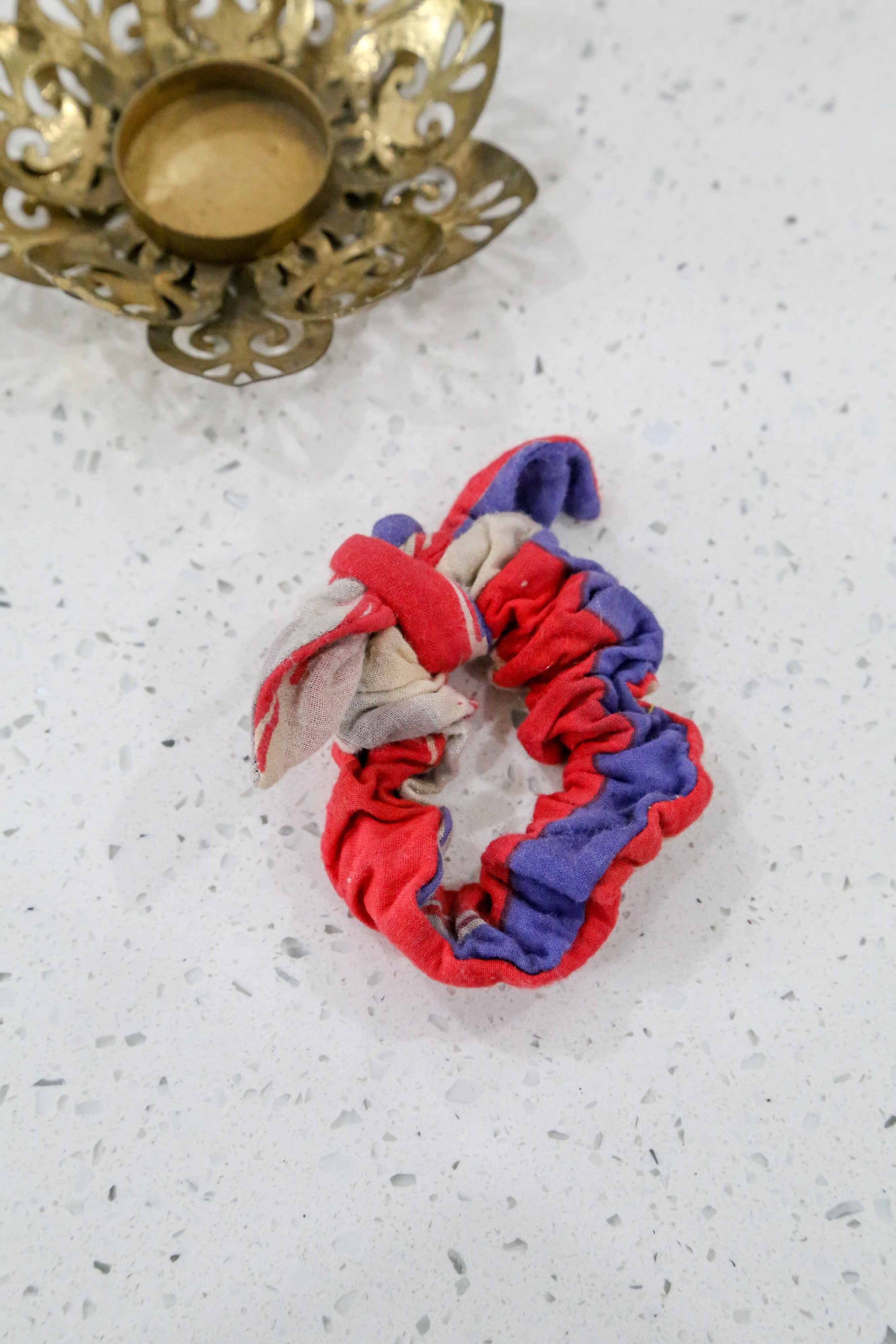 Saree Mini Scrunchie with Bow