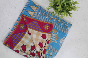 Kantha Mini Throw Blanket