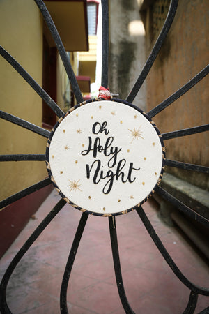 Oh Holy Night Embroidery Hoop