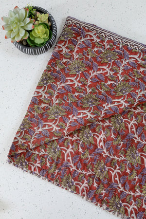 Kantha Mini Throw Blanket