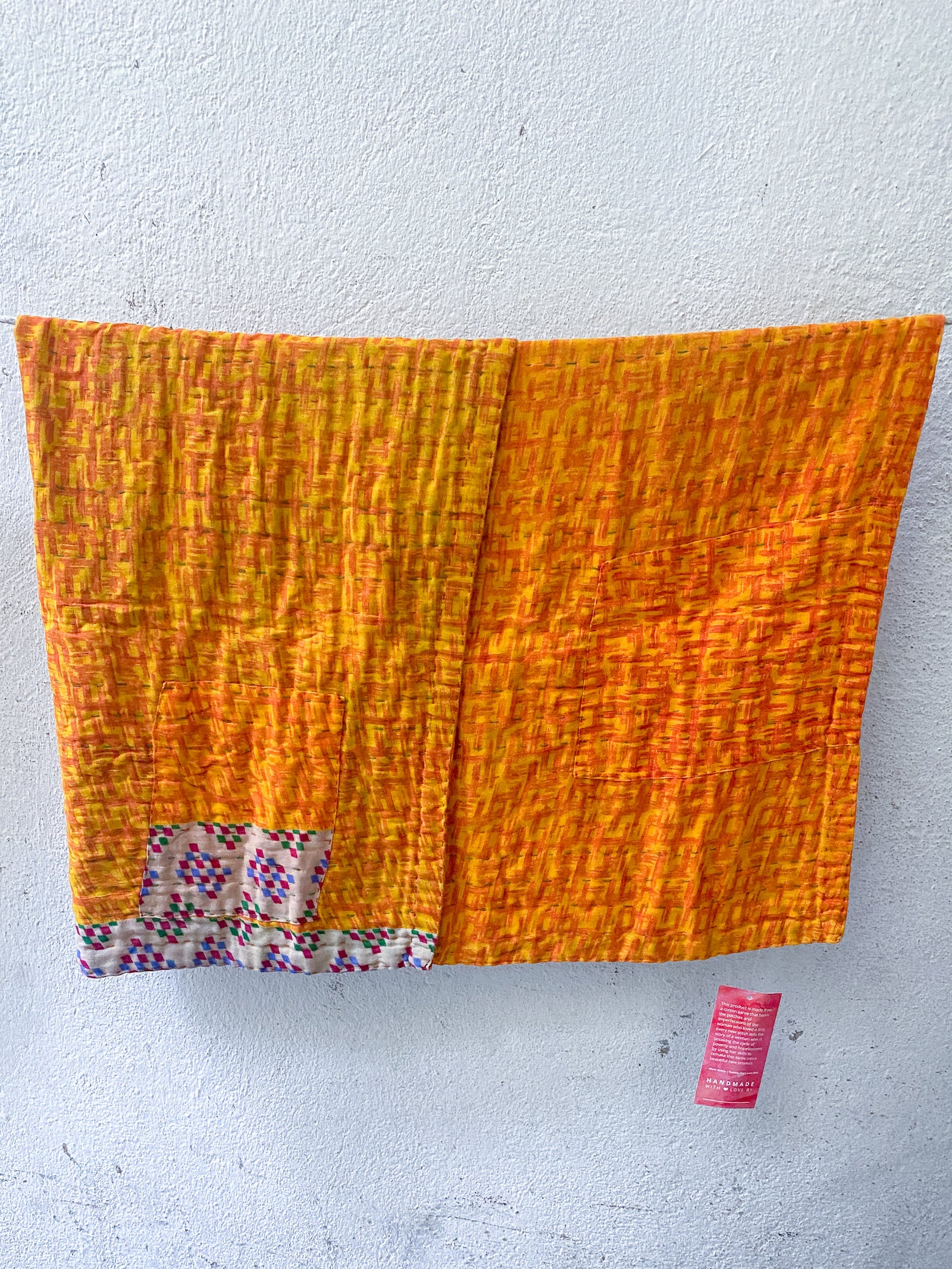 Kantha Mini Throw Blanket