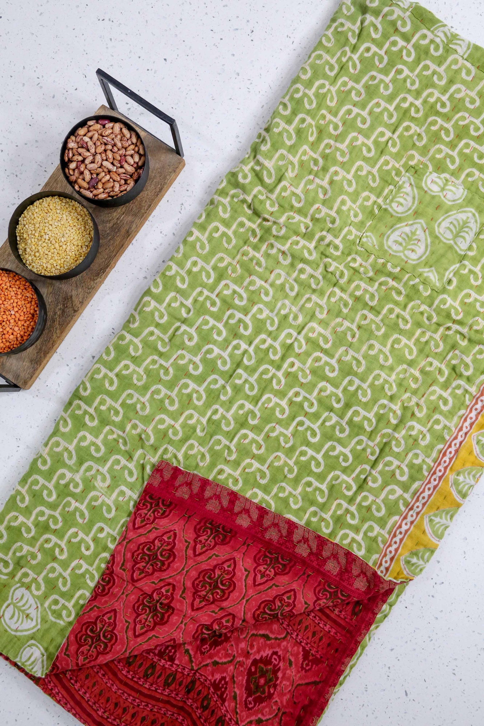 Kantha Throw Blanket