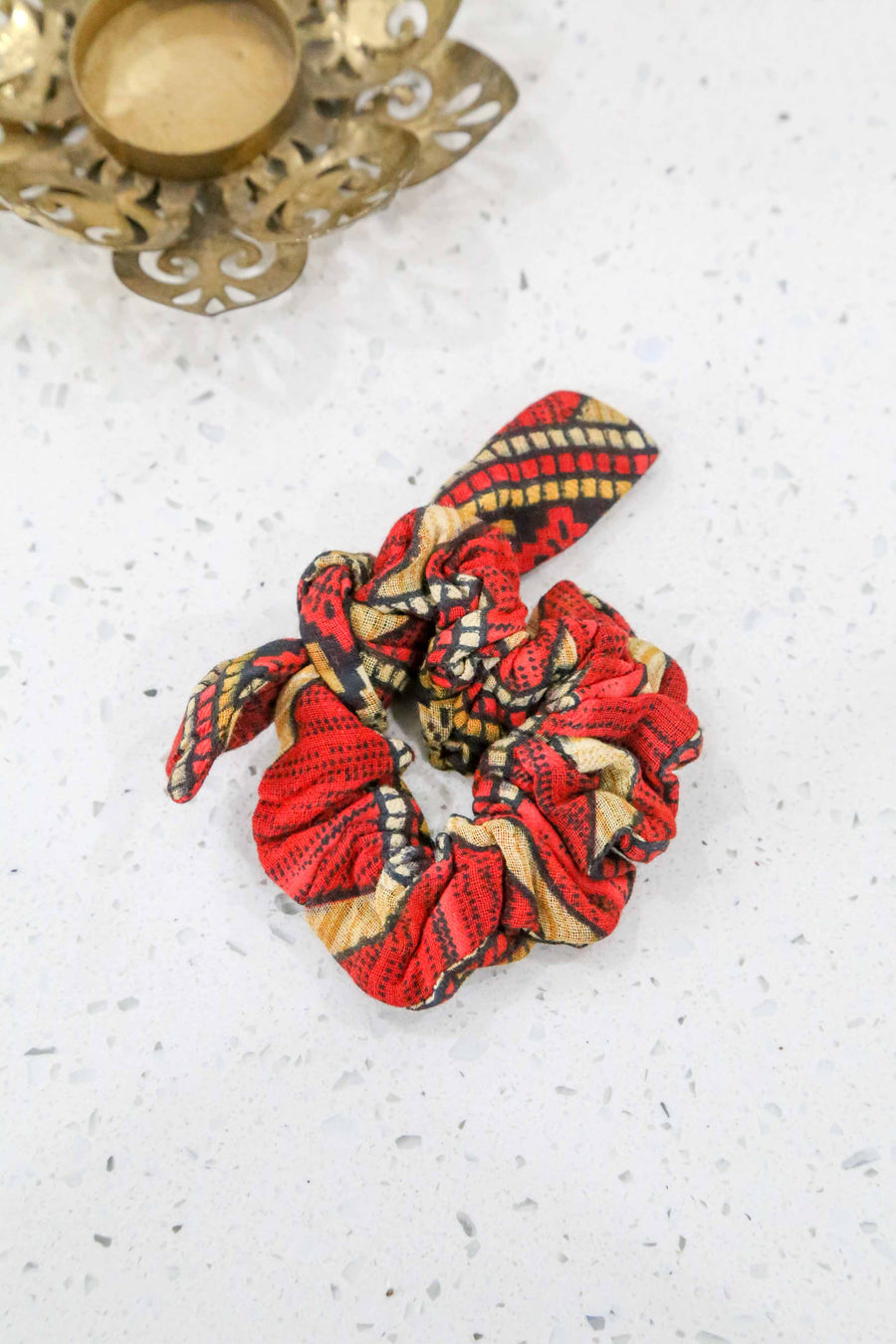 Saree Mini Scrunchie with Bow