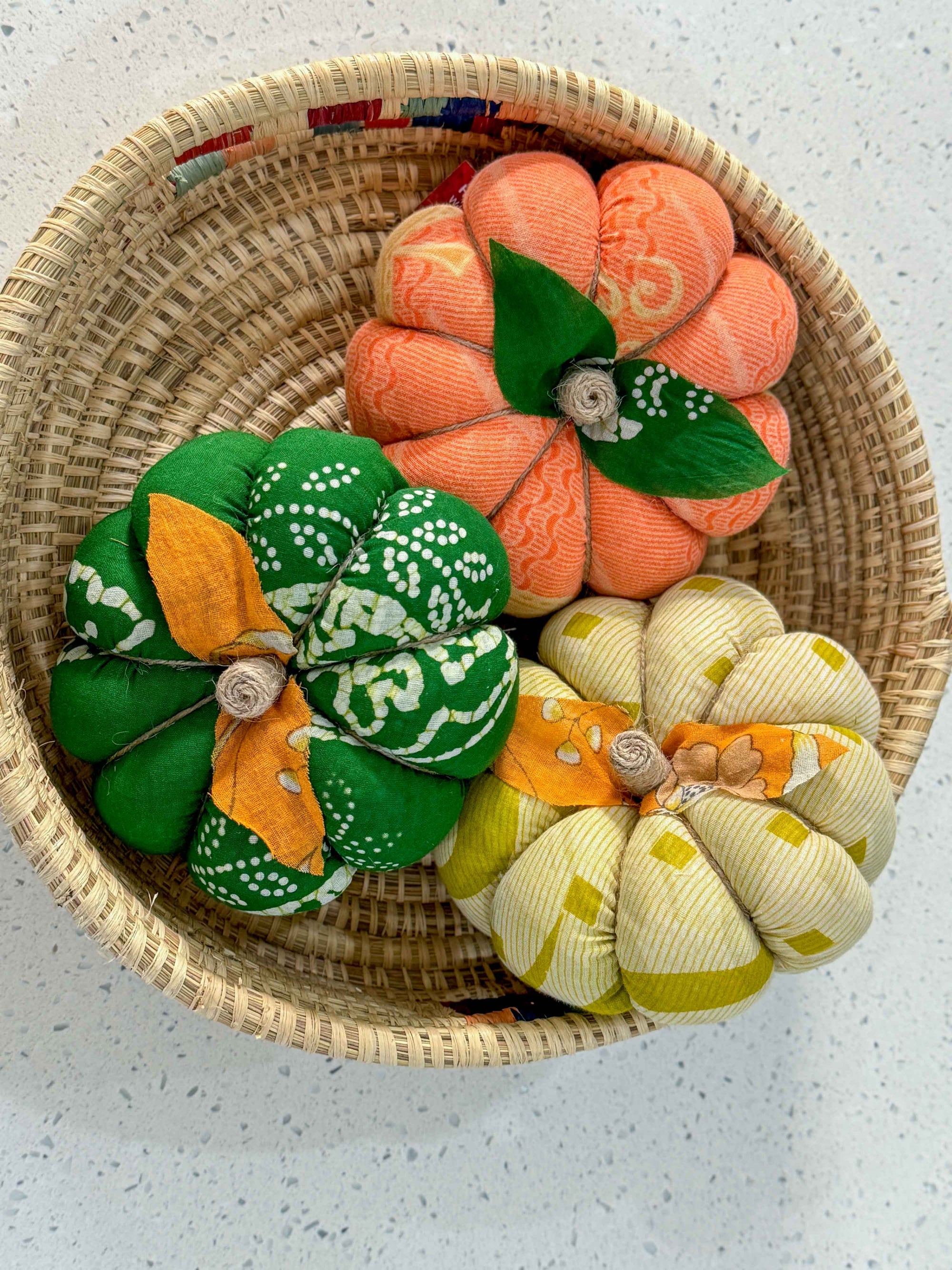 a basket filled with different types of decorative items