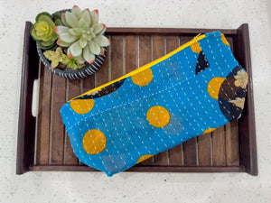 Kantha Cosmetic Bag | Extra Large - Asha Project Kantha - Saree - Handmade