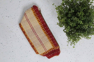 Kantha Cosmetic Bag | Medium - Asha Project Kantha - Saree - Handmade