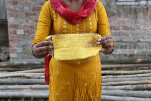 Kantha Cosmetic Bag | Medium - Asha Project Kantha - Saree - Handmade