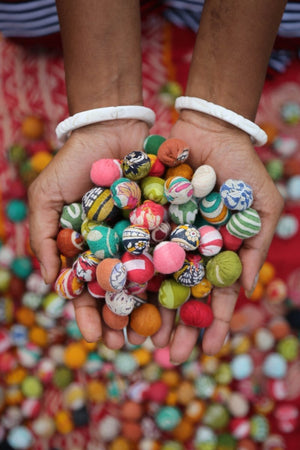 Saree Bead Garland - Asha Project Kantha - Saree - Handmade