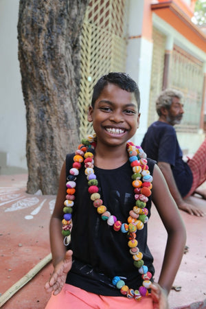 Saree Bead Garland - Asha Project Kantha - Saree - Handmade