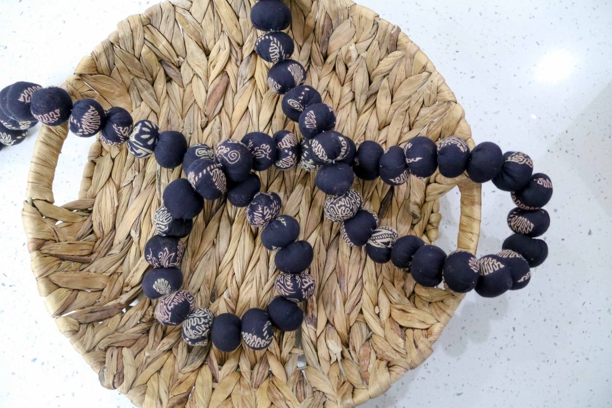 Saree Bead Garland | Pattern - Asha Project Kantha - Saree - Handmade
