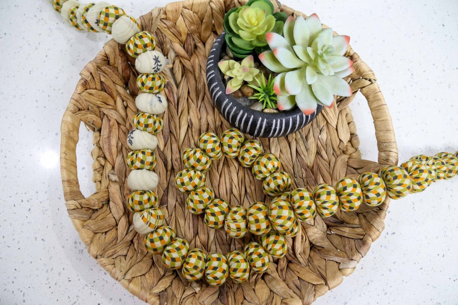 Saree Bead Garland | Pattern - Asha Project Kantha - Saree - Handmade