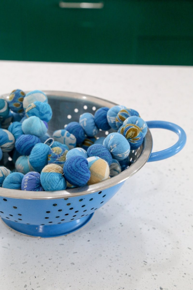 Single Color Saree Bead Garland - Asha Project Kantha - Saree - Handmade