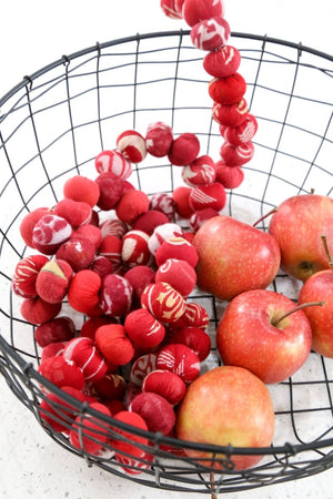 Single Color Saree Bead Garland - Asha Project Kantha - Saree - Handmade