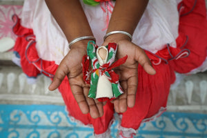 WS Baby Jesus Ornament - Asha Project Kantha - Saree - Handmade