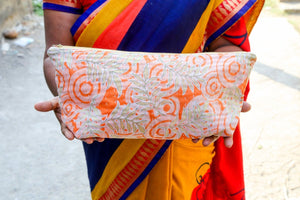 WS Kantha Cosmetic Bag | Extra Large - Asha Project Kantha - Saree - Handmade