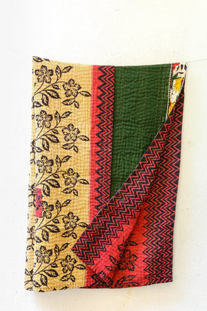WS Kantha Throw Blanket | Christmas - Asha Project Kantha - Saree - Handmade