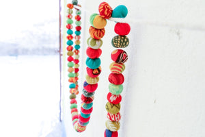 WS Saree Bead Garland | Christmas - Asha Project Kantha - Saree - Handmade