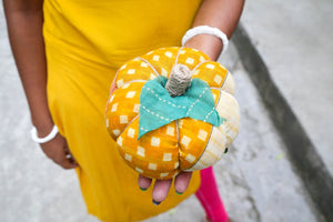 WS Saree Pumpkin | Large - Asha Project Kantha - Saree - Handmade