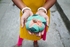 WS Saree Pumpkin | Medium - Asha Project Kantha - Saree - Handmade
