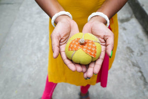 WS Saree Pumpkin | Small - Asha Project Kantha - Saree - Handmade